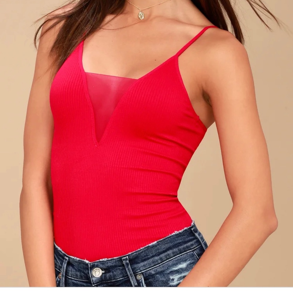 Free People Come Around Red Cami